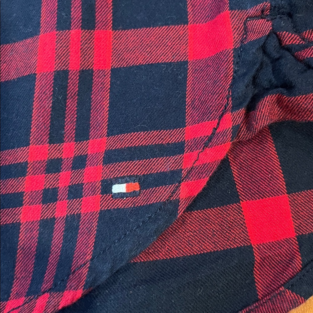 Tommy Hilfiger Blue Red Plaid Pull Over Shirt Women’s Size M EUC - Picture 7 of 12